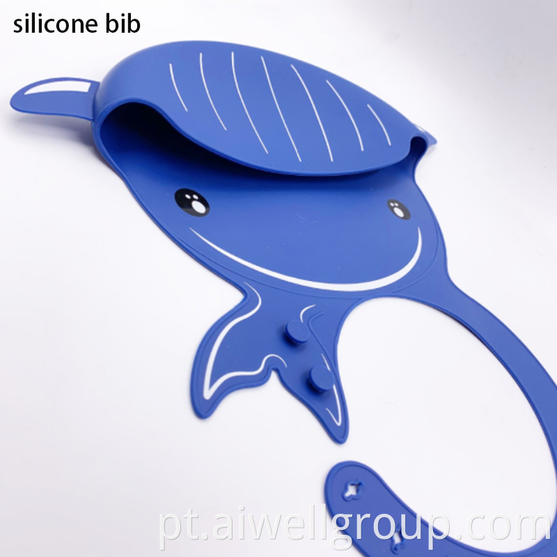 Cartoon Whale Silicone Bib